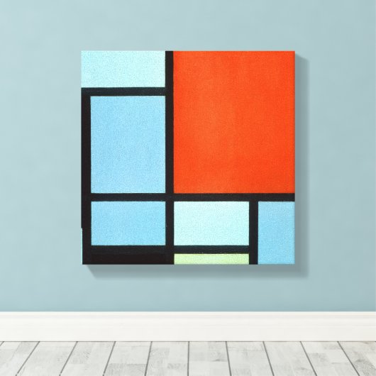 Toile Piet Mondrian Composition (Insitu (Plancher de Bois))