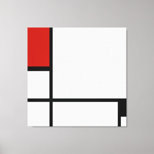 Toile Piet Mondrian - Composition Abstrait géométrique (Recto)