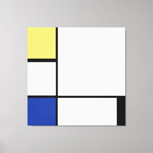 Toile Piet Mondrian - Composition Abstrait géométrique (Recto)