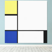 Toile Piet Mondrian - Composition Abstrait géométrique (Insitu (Plancher de Bois))
