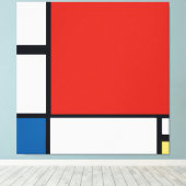 Toile Piet Mondrian - Composition Abstrait géométrique (Insitu (Plancher de Bois))