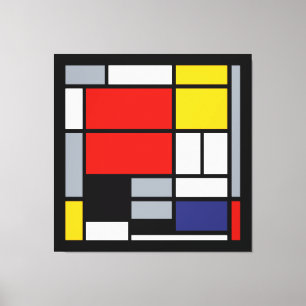 Toile Piet Mondrian, Composition avec grand plan rouge