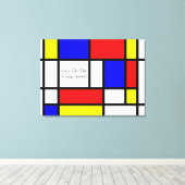 Toile Piet Mondrian Style Art Cote ou votre texte (Insitu (Plancher de Bois))