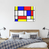 Toile Piet Mondrian Style Art Cote ou votre texte (Insitu(Chambre))