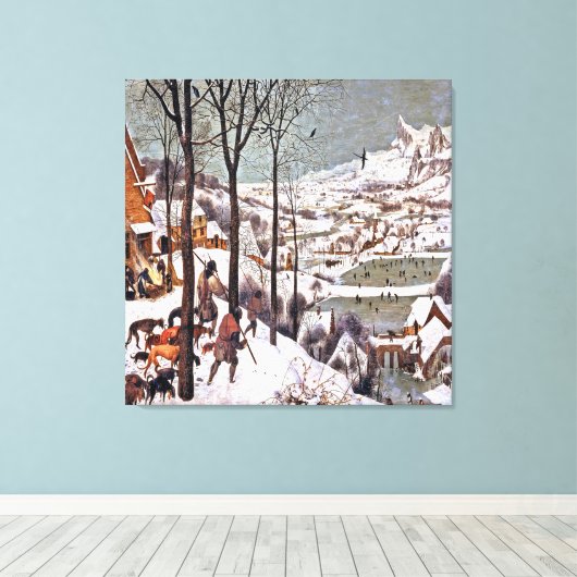 Toile Pieter Bruegel l'Ancien. Les chasseurs dans la nei (Insitu (Plancher de Bois))