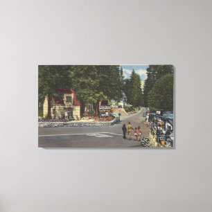 Toile Piétons sur la commande de rivage de lac