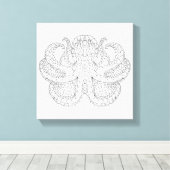 Toile Pieuvre à motifs ethniques 6 (Insitu (Plancher de Bois))