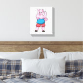 Toile Pig comme Bodybuilder avec grand bras Supérieur (Insitu(Chambre))