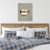 Toile Pig Farm Pays Antique Illustration Art (Insitu(Chambre))