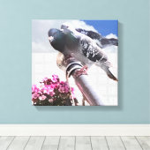 Toile Pigeon et Fleurs (Insitu (Plancher de Bois))