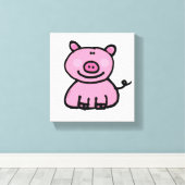 Toile pignon rose (Insitu (Plancher de Bois))