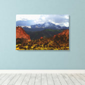 Toile Pikes Peak du Jardin des Dieux (Insitu (Plancher de Bois))