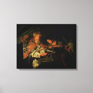 Toile Pilate se lavant les mains (huile sur la toile)