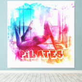 Toile Pilates de peinture aquarelle (Insitu (Plancher de Bois))