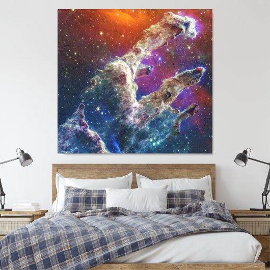 Toile Piliers de création Aigle Nebula M16 NGC 6611 JWT (Insitu(Chambre))