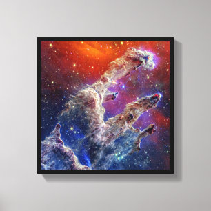 Toile Piliers de la création JWST en composite NIRCam et
