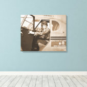 Toile Pilote Amelia Earhart 1936 (Insitu (Plancher de Bois))