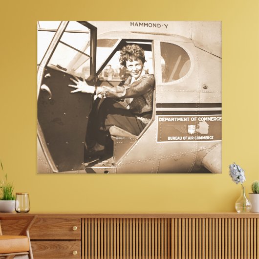 Toile Pilote Amelia Earhart 1936 (Insitu(Salon))