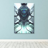 Toile Pilote de combat Cyber Droid Sci-Fi (Insitu (Plancher de Bois))