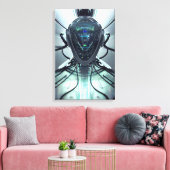 Toile Pilote de combat Cyber Droid Sci-Fi (Insitu(Salon))