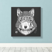 Toile Pilote de motocyclette Wolf Dog (Insitu (Plancher de Bois))