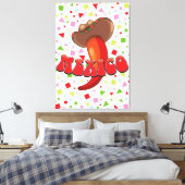 Toile Piment Mexique Chilli fête mignon (Insitu(Chambre))