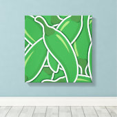 Toile Piments de piment vert funky (Insitu (Plancher de Bois))