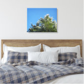 Toile Pin à pointes de neige sur le ciel bleu (Insitu(Chambre))