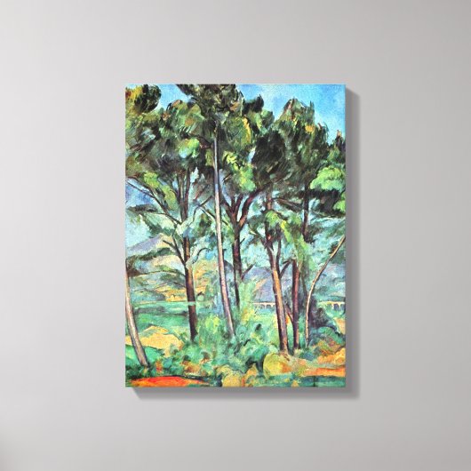 Toile Pin avec Viaduc par Paul Cezanne, Art ancien (Recto)