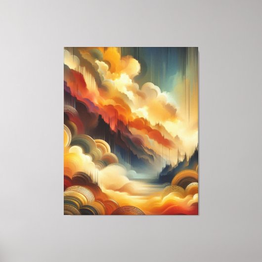 Toile Pinceau Abstrait chaud (Recto)