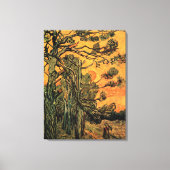 Toile Pine Trees Red Sky Setting Soleil par Vincent van (Recto)