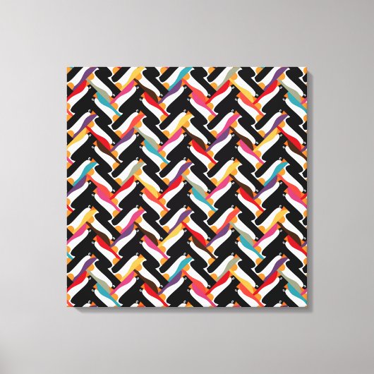 Toile pingouin argenté (Recto)