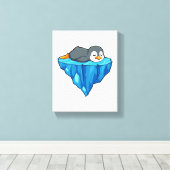 Toile Pingouin sur glace floc (Insitu (Plancher de Bois))