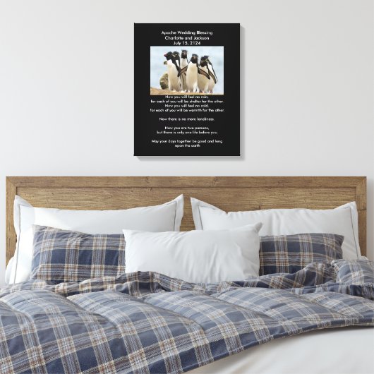 Toile Pingouins Bénédiction Mariage Apache (Insitu(Chambre))