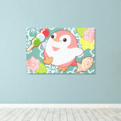 Toile Pingouins de Kawaii (Insitu (Plancher de Bois))
