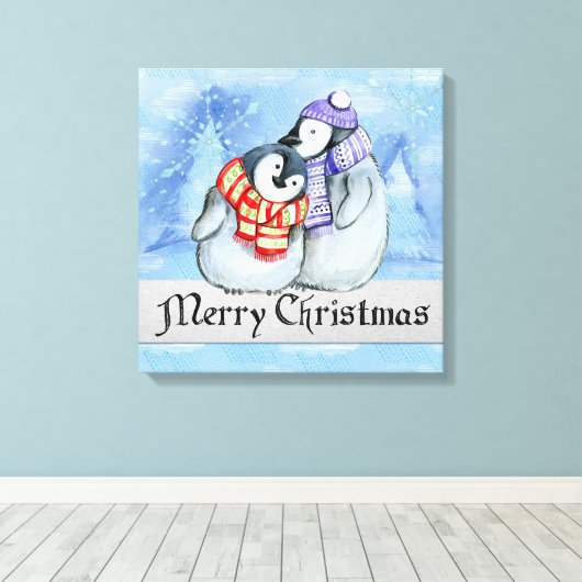 Toile Pingouins de Noël (Insitu (Plancher de Bois))