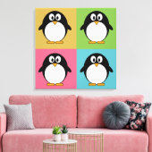 Toile Pingouins en caricature mignons (Insitu(Salon))