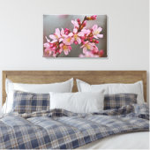 Toile Pink Against A Gray Sky Japanese Cherry Blossoms (Insitu(Chambre))