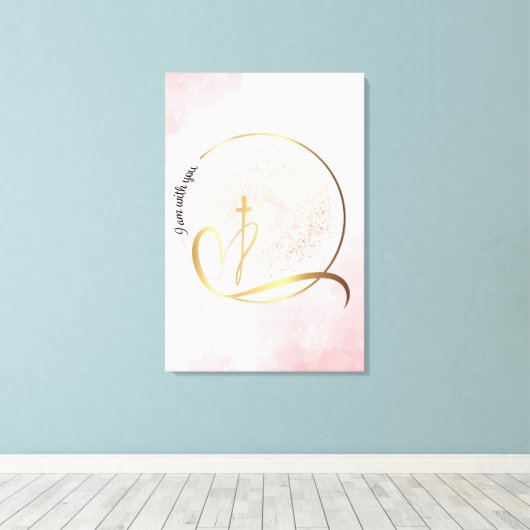 Toile Pink and Gold I Am Stretted Canvas Print (Insitu (Plancher de Bois))