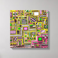Pink and Yellow Geometry pop art punk