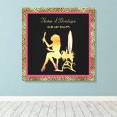 Toile Pink Gold Cheetah Imprimer Beauté Boutique Signal (Insitu (Plancher de Bois))