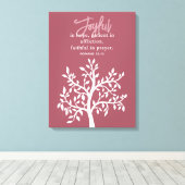 Toile Pink Joyful Bible Verse Tree Religious (Insitu (Plancher de Bois))