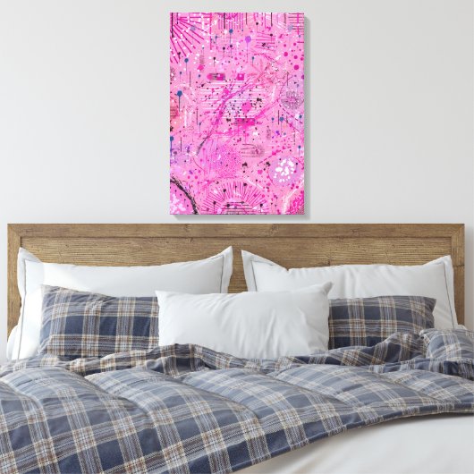 Toile Pink Maximalist Abstract: Raspberry Sundae (Insitu(Chambre))