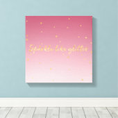 Toile Pink Ombre Gold Sparkle (Insitu (Plancher de Bois))
