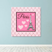 Toile Pink Paris Sign Wall Art (Insitu (Plancher de Bois))