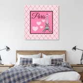 Toile Pink Paris Sign Wall Art (Insitu(Chambre))