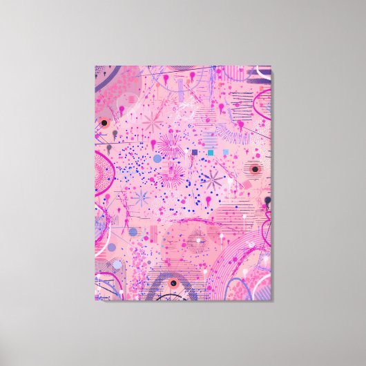 Toile Pink Party Maximalist Art (Recto)