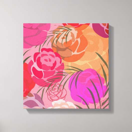 Toile Pink plants (Recto)