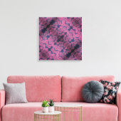 Toile Pink Poppies Mandala Stretched Canvas Print (Insitu(Salon))