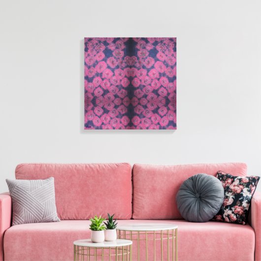 Toile Pink Poppies Stretched Canvas Print (Insitu(Salon))